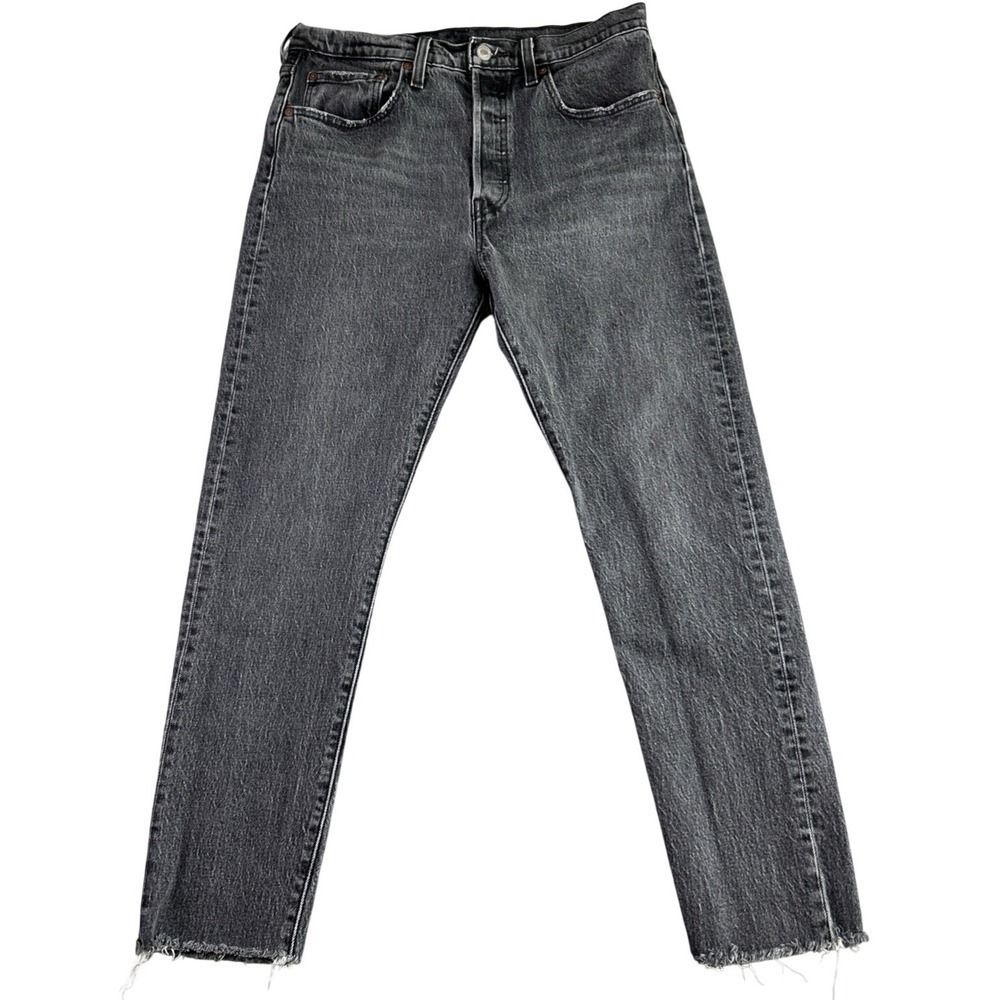 Levis 501 S xx 30 X 28 Faded Black Button Fly Skinny Leg Y2K Grunge Retro Casual